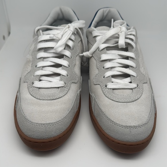 P448 Mens White At Heel and Tongue Vert Toe Wedge Leather Sneakers Shoes Size 39 - Picture 5 of 16